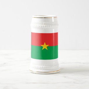 Chope À Bière Drapeau patriotique du Burkina Faso
