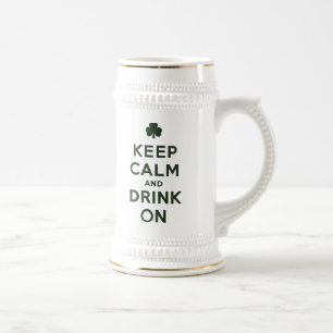 Chope À Bière Drôle gardez le calme et buvez sur le stein de