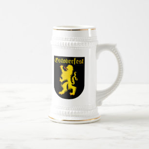Chope à bière du lion bavarois d'Oktoberfest