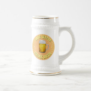 Chope À Bière Économisez de l'eau - Boire de la bière