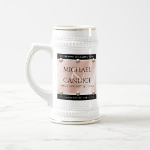 Chope À Bière Élégant 30e anniversaire du 46e Mariage Pearl