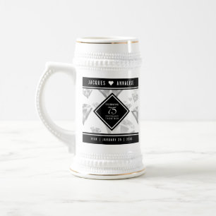 Chope À Bière Élégant 75e anniversaire de Mariage de diamant