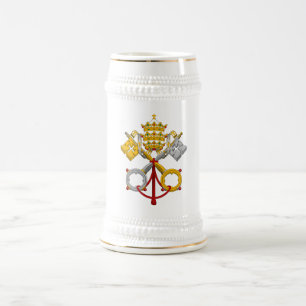 Chope À Bière Emblème du pape officiel Symbol Coat de papauté