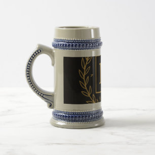 Chope À Bière "Emblème Royal NMKY – Monogramme M Dessin de Crête