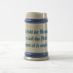Chope À Bière Es trinkt der Mensch ...
