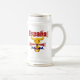 Chope À Bière España Campeona 2012 Jarro de Cerveza Espagne