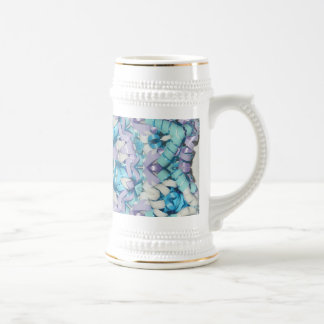Chope À Bière Étoile en pastel de ruban pourpre et bleu