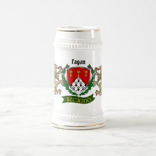 Chope À Bière Fagan Irish Shield Personnalisé Bière Stein