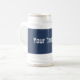 Chope À Bière Faux Blue Jeans Denim Texte personnalisé Bière Ste