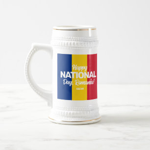 Chope À Bière Fête de l'Indépendance de Roumanie Pavillon nation
