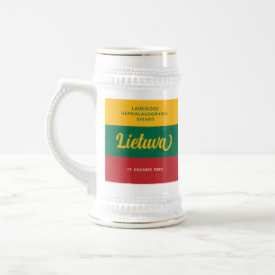 Chope À Bière Fête nationale de l'indépendance de la Lituanie