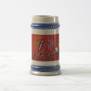 Chope À Bière Fier Américain -