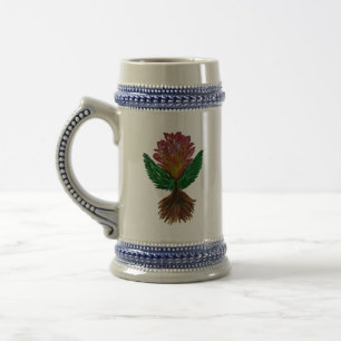 Chope À Bière Fleur abstraite