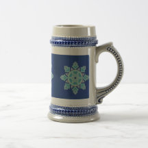 Flocon de neige floral Stein de glace bleue