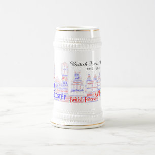 Chope À Bière Forces britanniques Münster White Stein