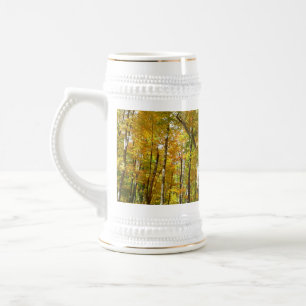 Chope À Bière Forêt du paysage d'automne Feuille Jaune