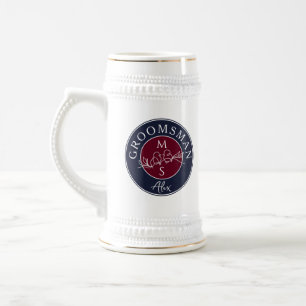 Chope À Bière Garçons d'honneur bleu marine