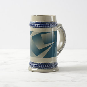 Chope À Bière Géométrie bleu sarcelle