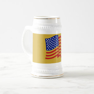 Chope À Bière Gold US Drapeau Patriotique Bière Stein
