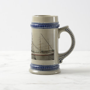 Chope À Bière Grand navire blanc - Stein