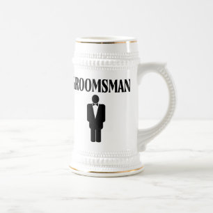 Chope À Bière Groomsman épousant la bière Stein