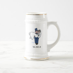 Chope À Bière Groomsmen Meilleure mariée et dessin animé de cham