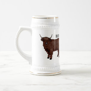 Chope À Bière Highland cow