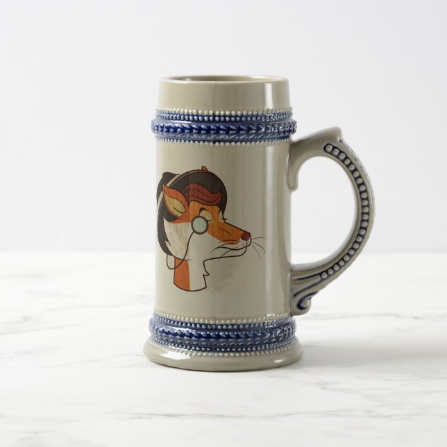 Chope À Bière Hipster Fox (Droite)