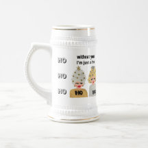 Ho Ho Christmas Ladies Stein - Or et argent
