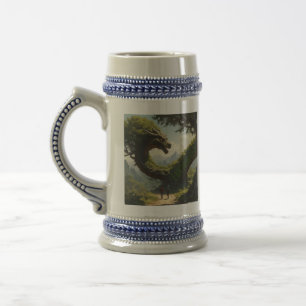 Chope À Bière IA Enchanted Tree Dragon Muge Bière Stein