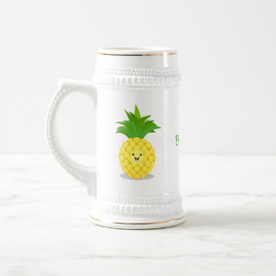 Chope À Bière Illustration d'ananas mignon