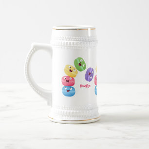 Chope À Bière Illustration de caricature de macarons marrant mig