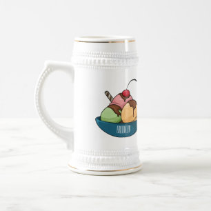 Chope À Bière Illustration de crème glacée