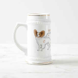Chope À Bière Illustration de dessin pour chien de Papillon