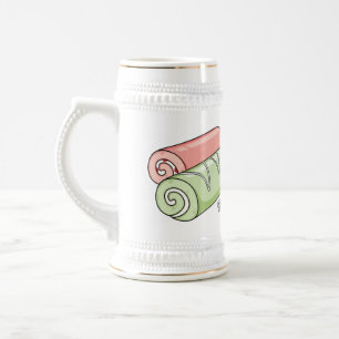 Chope À Bière Illustration de gâteau suisse roll / roll