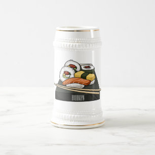 Chope À Bière Illustration de sushi