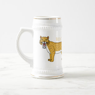 Chope À Bière Illustration de tigre à dents de sabre