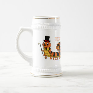 Chope À Bière Illustration drôle de dessin animé centipede