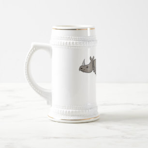 Chope À Bière Illustration du rhinocéros de Javan