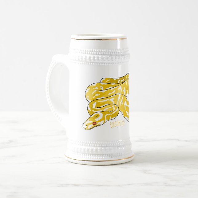 Chope À Bière Illustration du serpent python birman (Devant gauche)