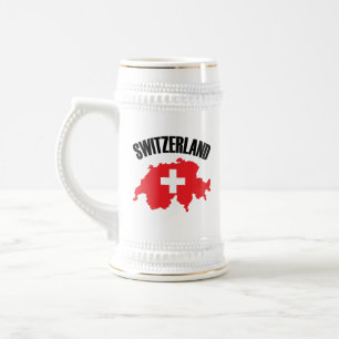 Chope À Bière Indicateur de carte Suisse