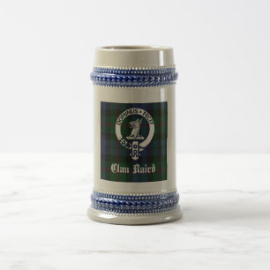 Chope À Bière Insigne de Clan Baird & Tartan