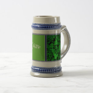 Chope À Bière Irlande, Irlandais, shamrock, 4 feuilles de trèfle