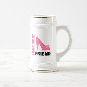 Chope À Bière Je marche pour mon ami