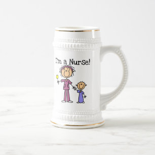 Chope À Bière Je suis une infirmière T-shirts et cadeaux