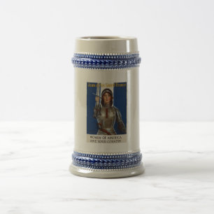 Chope À Bière Jeanne d'Arc Héroïne Française, Chevalière La Puce