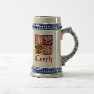 Chope À Bière Joint/bière tchèques Stein drapeau de la