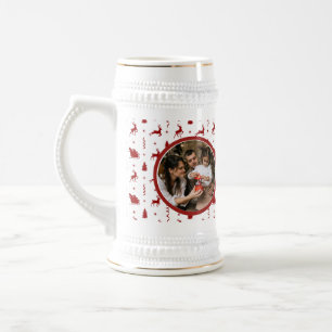 Chope À Bière Joli Classique Renne Rouge Noël Fêtes