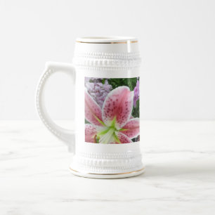Chope À Bière Jolies fleurs Stein