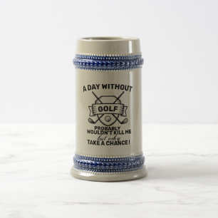 Chope À Bière journée drôle sans golf bière anniversaire fête de